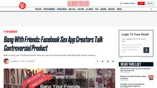 Bang With Friends: Facebook Sex App Creators Talk Controversial ...