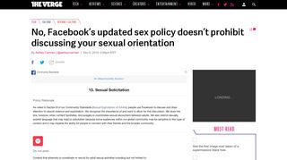 No, Facebook's updated sex policy doesn't prohibit ... - The Verge