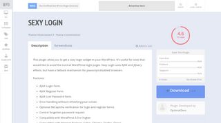 Sexy Login | WP Plugin Directory