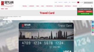 Travel Card | Seylan Bank PLC