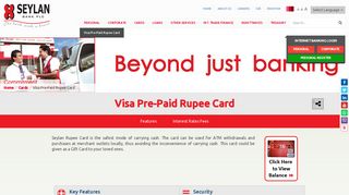 Visa Pre-paid rupee card | Seylan Bank Sri Lanka