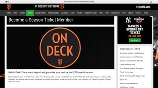 Giants Season Tickets | San Francisco Giants - MLB.com