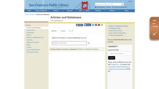Articles and Databases :: San Francisco Public Library