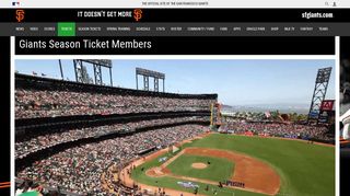 Giants Season Ticket Members | San Francisco Giants - MLB.com