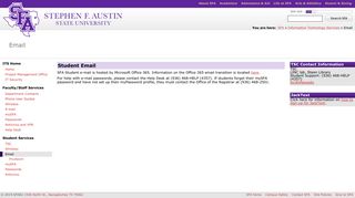 Email | Information Technology Services | SFASU