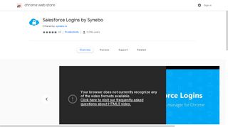 Salesforce Logins by Synebo - Google Chrome