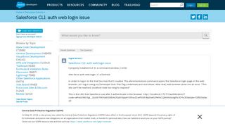 Salesforce CLI: auth web login issue - Salesforce Developer ...