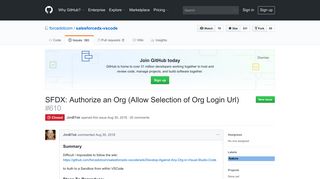 SFDX: Authorize an Org (Allow Selection of Org Login Url) · Issue ...