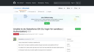 Unable to do Salesforce DX CLI login for sandbox ( Authorization ...