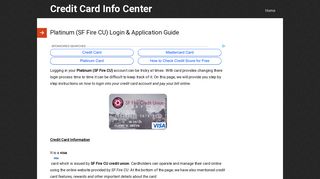 Platinum (SF Fire CU) Login & Application Guide