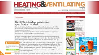 New SFG20 standard maintenance specification launched