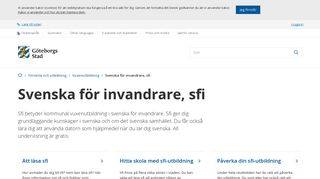 Svenska för invandrare, sfi - Göteborgs Stad