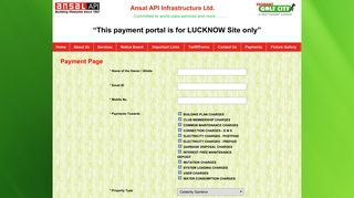 Payment Page | Ansal API
