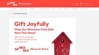 2018 Fall Members-Only Sale - SFMOMA Museum Store