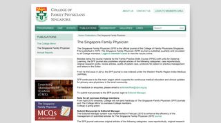 The Singapore Family Physician » College of Family Physicians ...