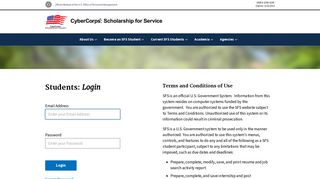 Login - CyberCorps®: Scholarship for Service - OPM