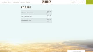 Form Login Page - The School for Field Studies