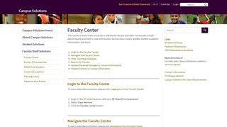 Faculty Center - Campus Solutions - San Francisco State University