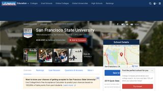San Francisco State University - Profile, Rankings and Data | US News ...