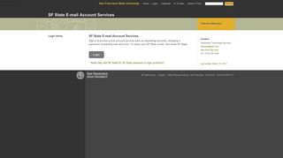 SF State E-mail Account Services - San Francisco State University
