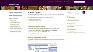 Student Center - Campus Solutions - San Francisco State University