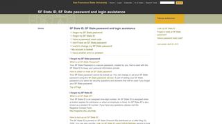 SF State ID, SF State password and login assistance - San Francisco ...