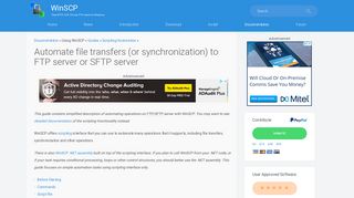 Automate file transfers (or synchronization) to FTP server or SFTP ...
