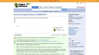 How to Change Directory in SSH/SFTP? - Chilkat Forum