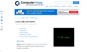 Linux sftp command help and examples - Computer Hope