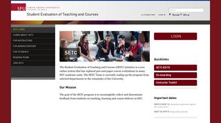 Student Evaluation of Teaching and Courses - Simon Fraser University