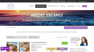 Resort Escapes - SFX Preferred Resorts