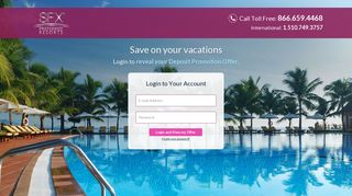 Login to reveal your Deposit Promotion Offer. - SFX Preferred Resorts
