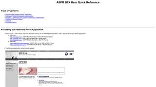 ASPR B2X User Quick Reference - BMW.com