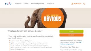 What can I do in Self Service Centre? | SGIO Insurance