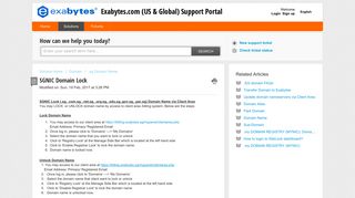 SGNIC Domain Lock : Exabytes.com (US & Global) Support Portal