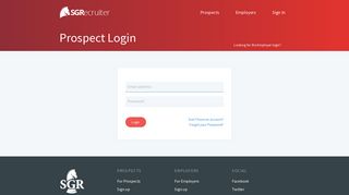 Looking for the Prospect login? - SGRecruiter
