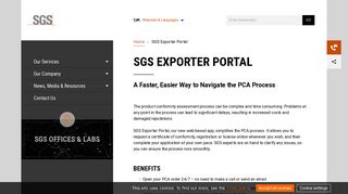SGS Exporter Portal | SGS