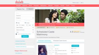 Scheduled Caste Matrimonials - No 1 Site for Scheduled ... - Shaadi.com