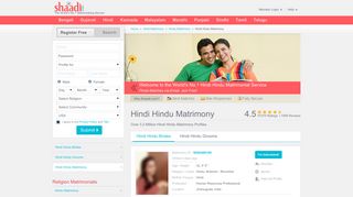 Hindi Hindu Matrimonials - Shaadi.com