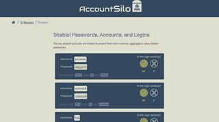 Share Your Shablol Logins: Free Accounts & Passes | AccountSilo.org