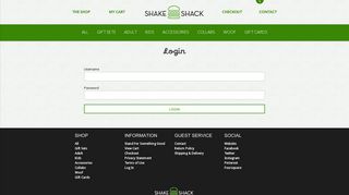 Shake Shack | Shop - Login