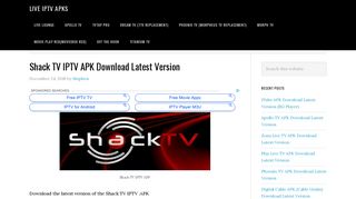 Shack TV IPTV On FireStick & Android TV ( World Class IPTV)