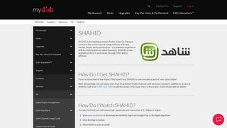 Shahid | MyDISH | DISH Customer Support
