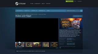 Shakes and Fidget on Steam