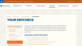 Your Paycheck - UF Human Resources - University of Florida