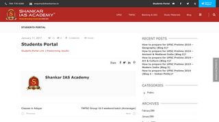 Students Portal - Shankar IAS Academy