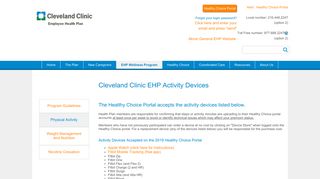 hysical Activity Program - Cleveland Clinic Employee Health Plan (EHP)