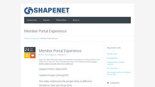 Member Portal Experience - ShapeNet SupportShapeNet Support