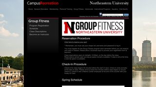 Group Fitness Class Schedule - Campus Recreation