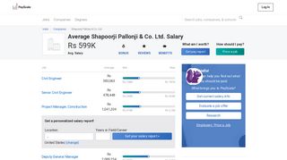 Average Shapoorji Pallonji & Co. Ltd. Salary - PayScale